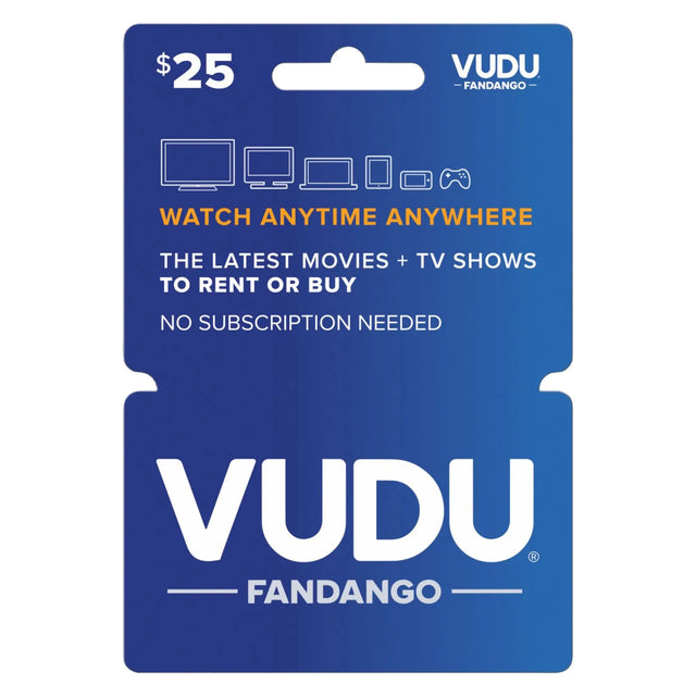 Vudu Gift Card ($25) | Rent or Buy Movies & TV Streaming Vudu