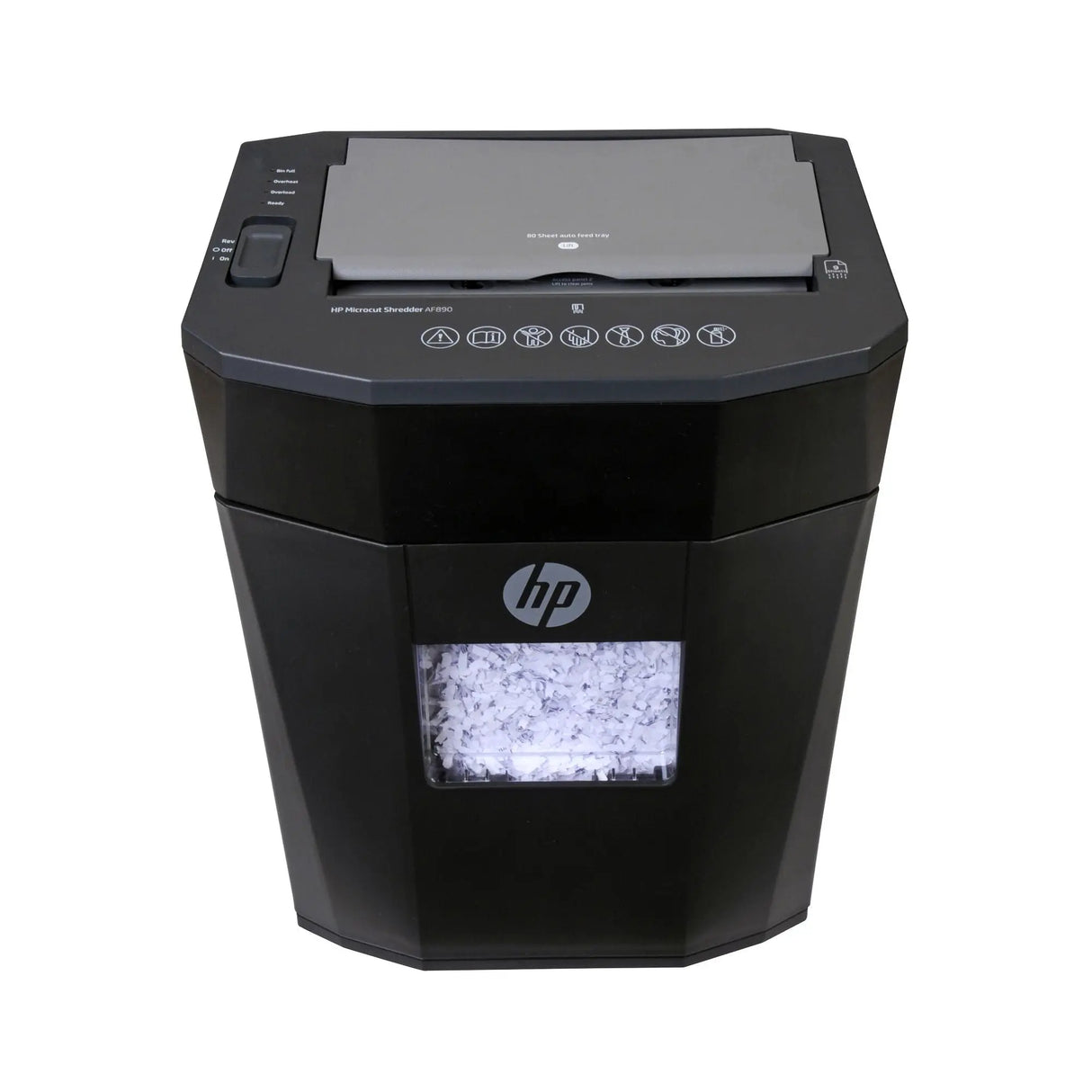 HP AF890 Autofeed Microcut Shredder | 80-Sheet Capacity for Heavy-Duty Home or Office Use HP