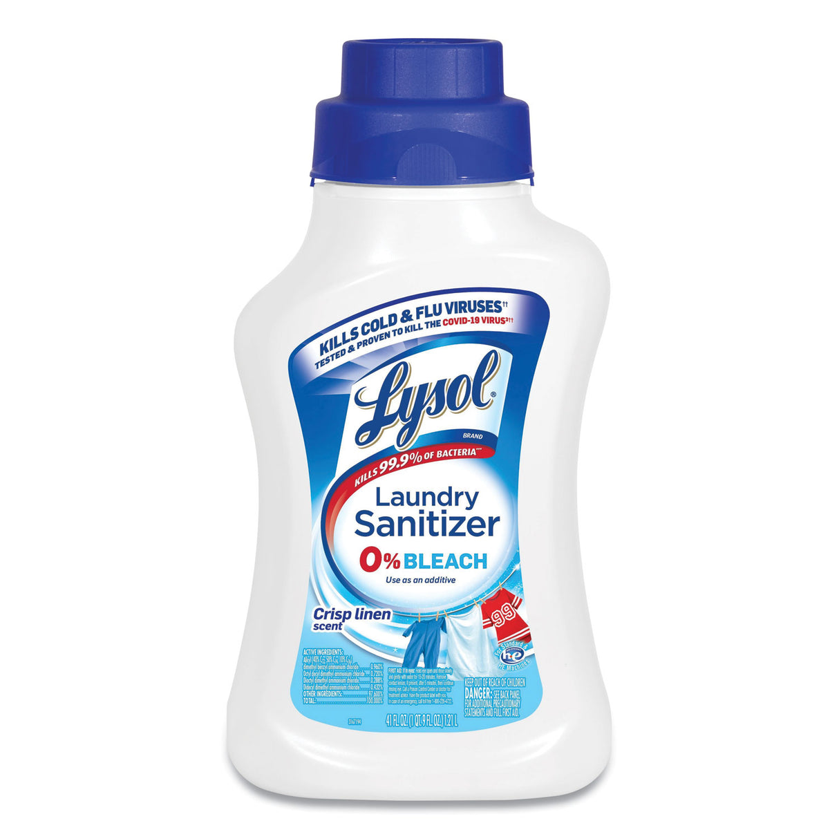 Lysol® Liquid Laundry Sanitizer, Crisp Linen Scent, 41 oz. Bottle (95871EA)