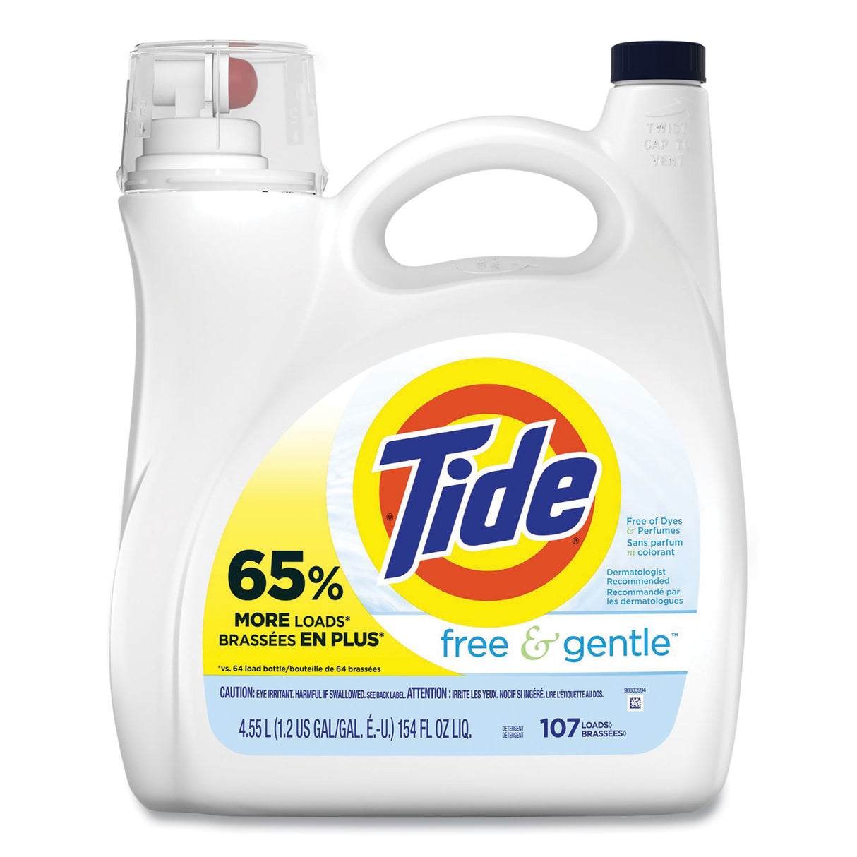 Tide  Free and Gentle Liquid Laundry Detergent, 154 oz. Pump Bottle (57471)