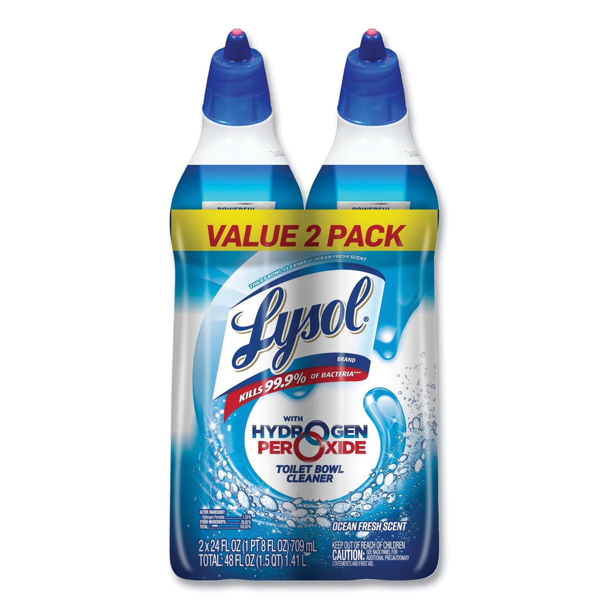 Lysol® Toilet Bowl Cleaner w/Hydrogen Peroxide, 24 oz., 2 Bottles (96084PK)