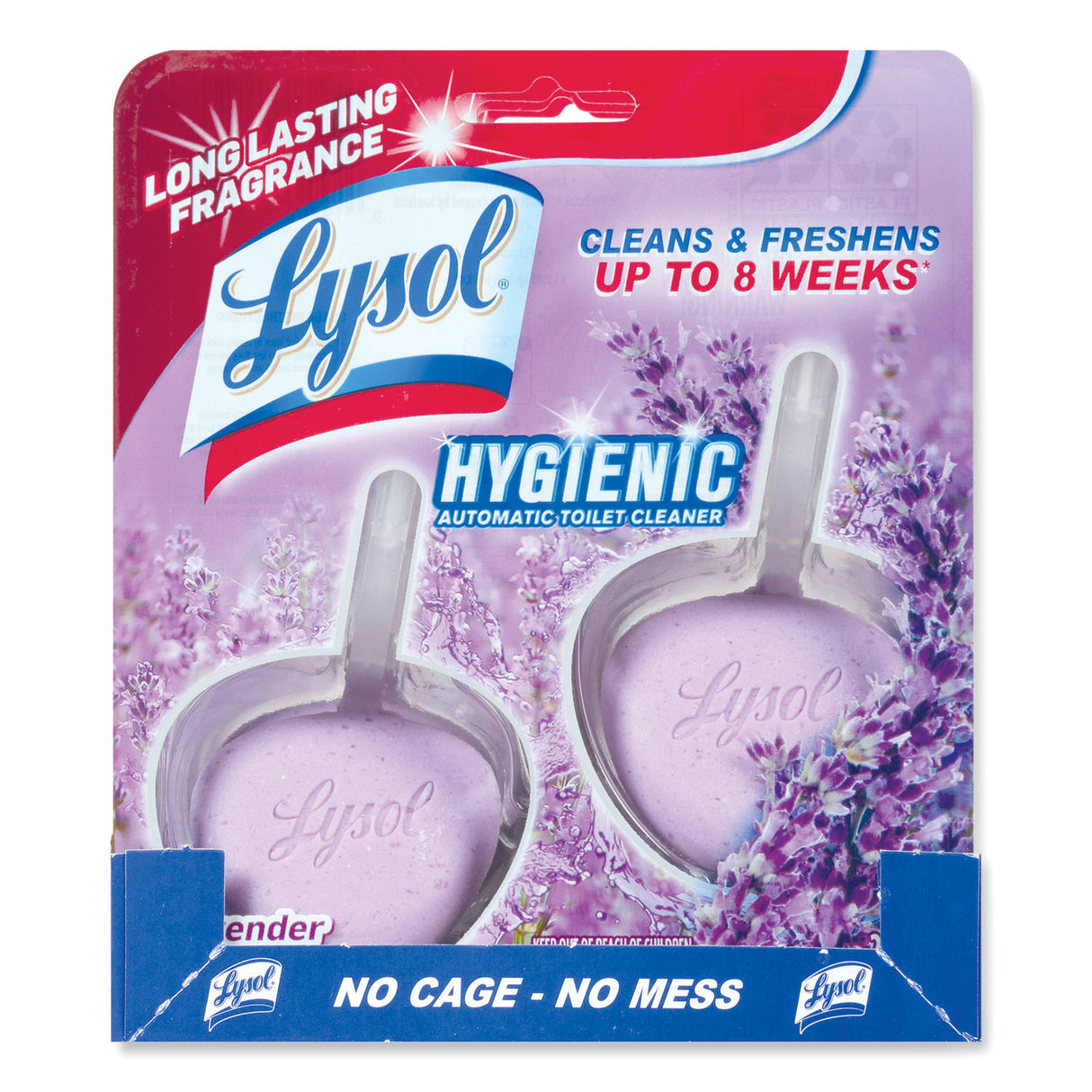 Lysol® No Mess Auto Toilet Bowl Cleaner, Lavender, 2 Pack (83722)