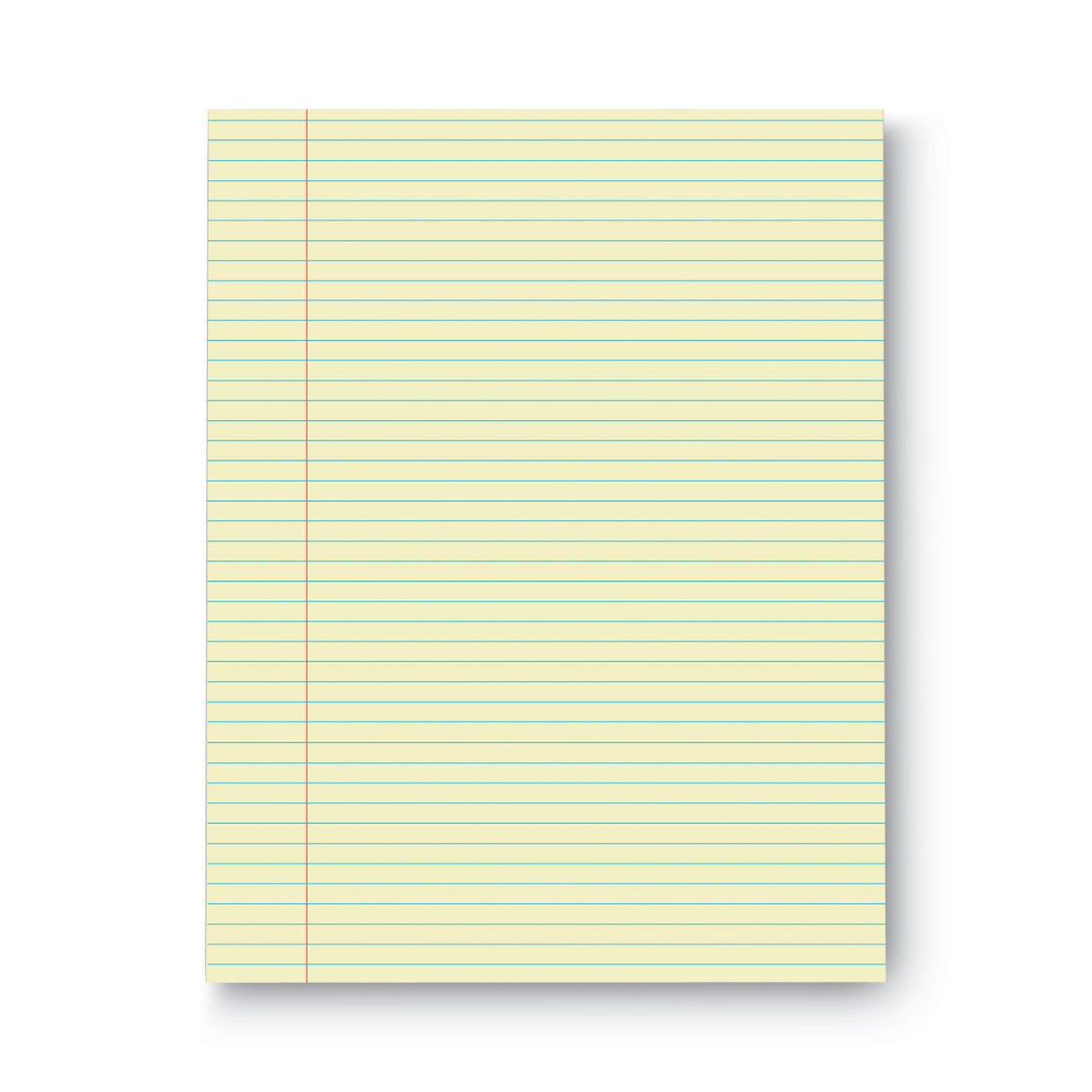 Universal Glue Top Pads, Narrow Rule, 50 Canary-Yellow 8.5 x 11 Sheets, Dozen (UNV42000)