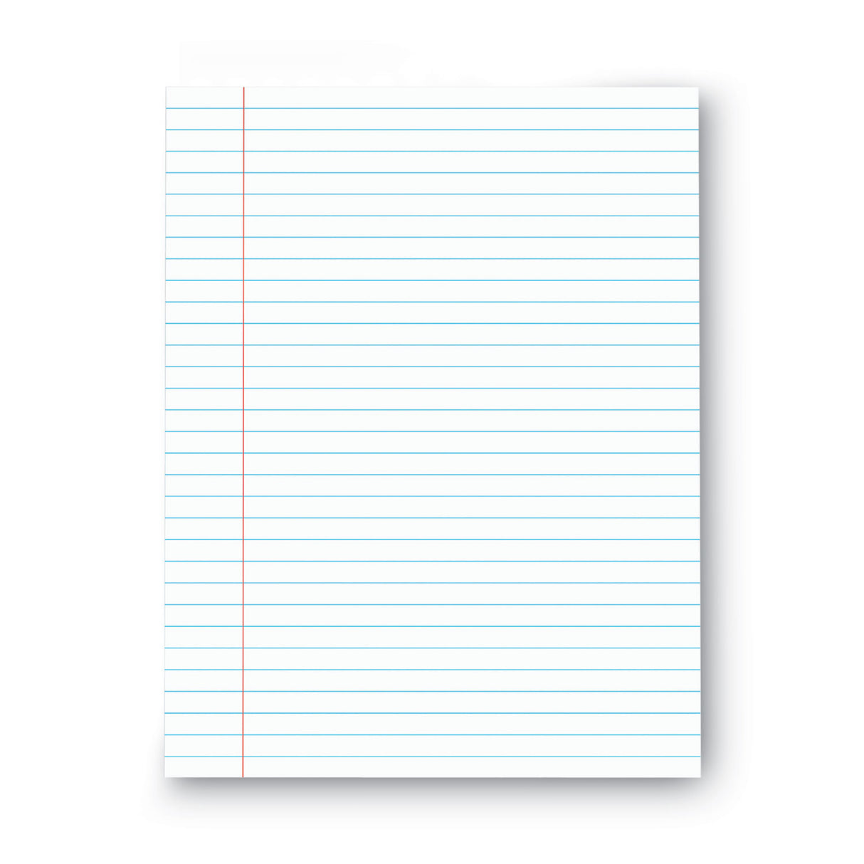 Universal Glue Top Pads, Wide/Legal Rule, 50 White 8.5 x 11 Sheets, Dozen (UNV11000)