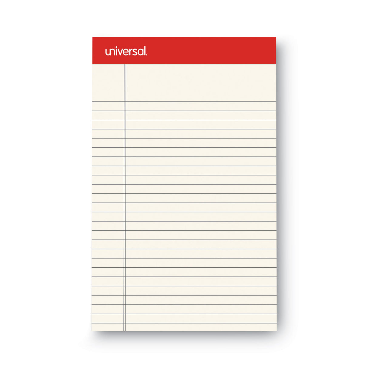 Universal Colored Perforated Ruled Writing Pads, Narrow Rule, 50 Ivory 5 x 8 Sheets, Dozen (UNV35852)
