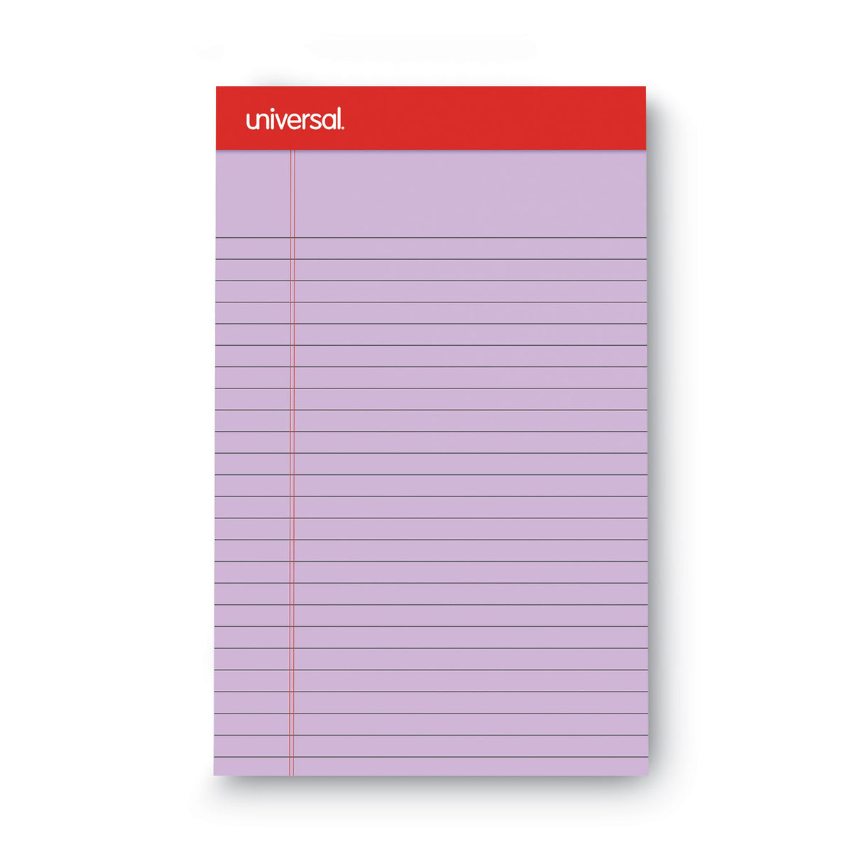 Universal Colored Perforated Ruled Writing Pads, Narrow Rule, 50 Orchid 5 x 8 Sheets, Dozen (UNV35854)