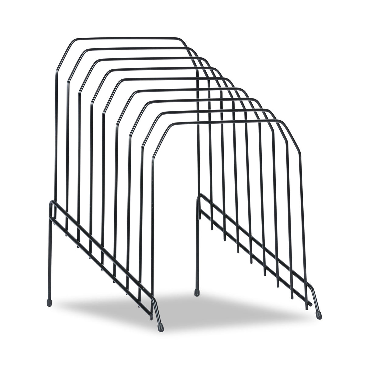 Universal Wire Tiered File Sorter, 8 Sections, Letter to Legal Size Files, 8" x 10.5" x 12.5", Black (UNV20070)