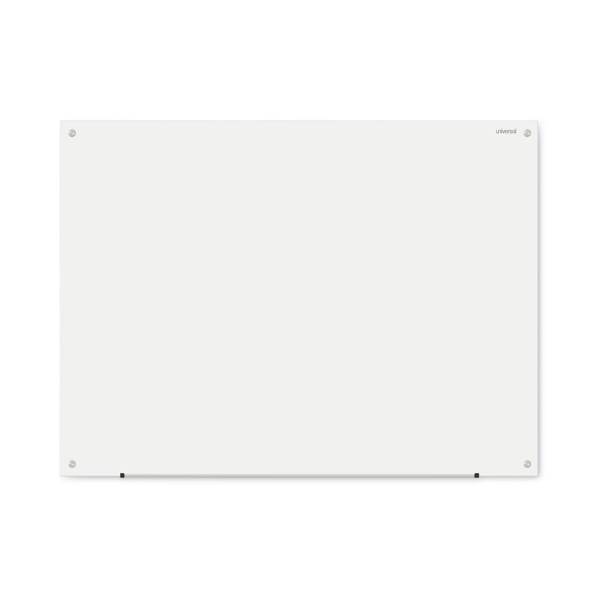 Universal Frameless Glass Marker Board, 48 x 36, White Surface (UNV43233)