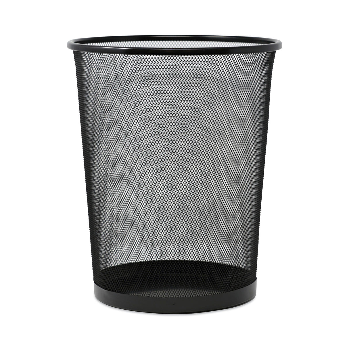 Universal Mesh Wastebasket, 18 qt, Steel Mesh, Black (UNV20008)
