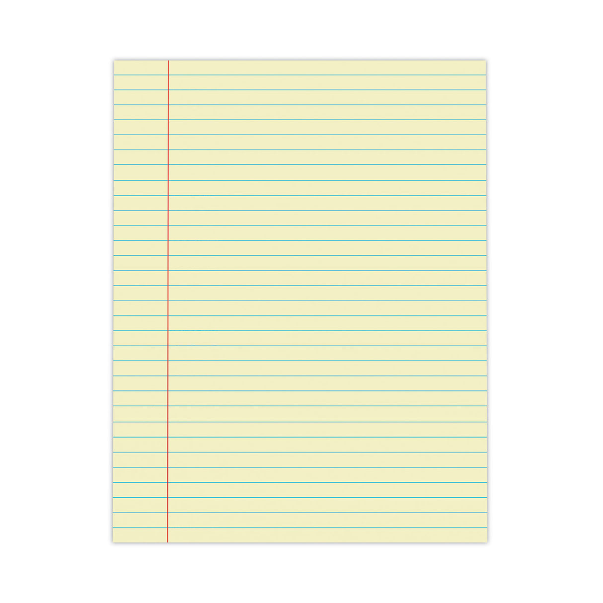 Universal Glue Top Pads, Wide/Legal Rule, 50 Canary-Yellow 8.5 x 11 Sheets, Dozen (UNV22000)
