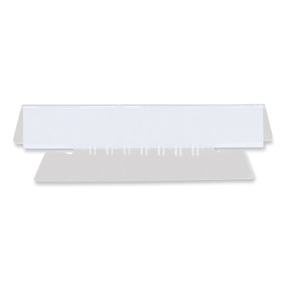 Universal Hanging File Folder Plastic Index Tabs, 1/3-Cut, Clear, 3.7" Wide, 50/Pack (UNV43314)