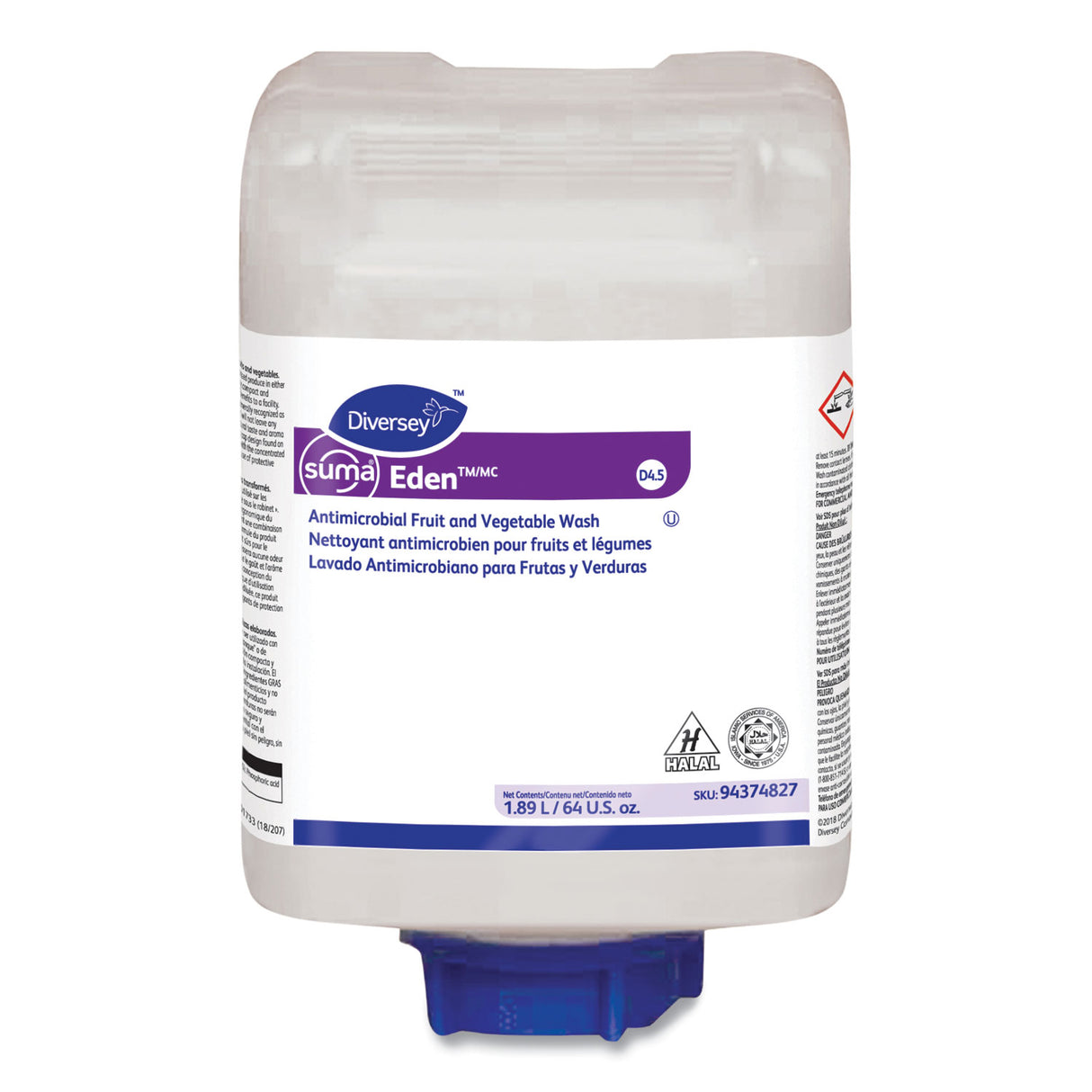 Diversey Suma EdenTM/MC D4.5, Liquid, 64 oz, 4 per carton (94374827)