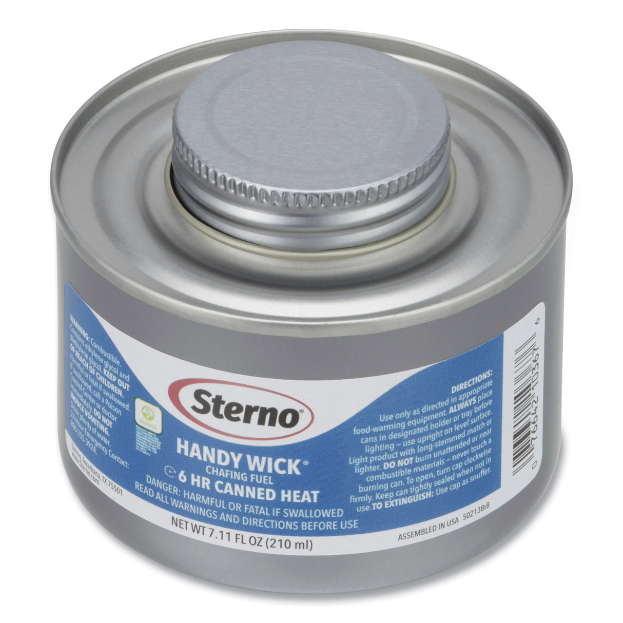 Sterno Handy Wick Chafing Fuel, Methanol, 6 Hour Burn, 7.11 oz Can, 24/Carton (10368)