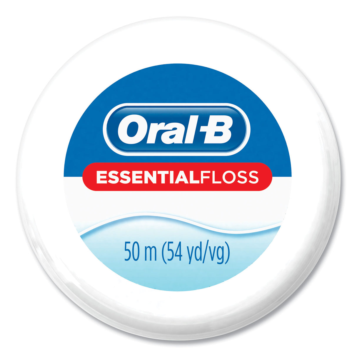 Oral-B Essential Floss, 55 yd, Unscented, White, 24/Carton (82576)