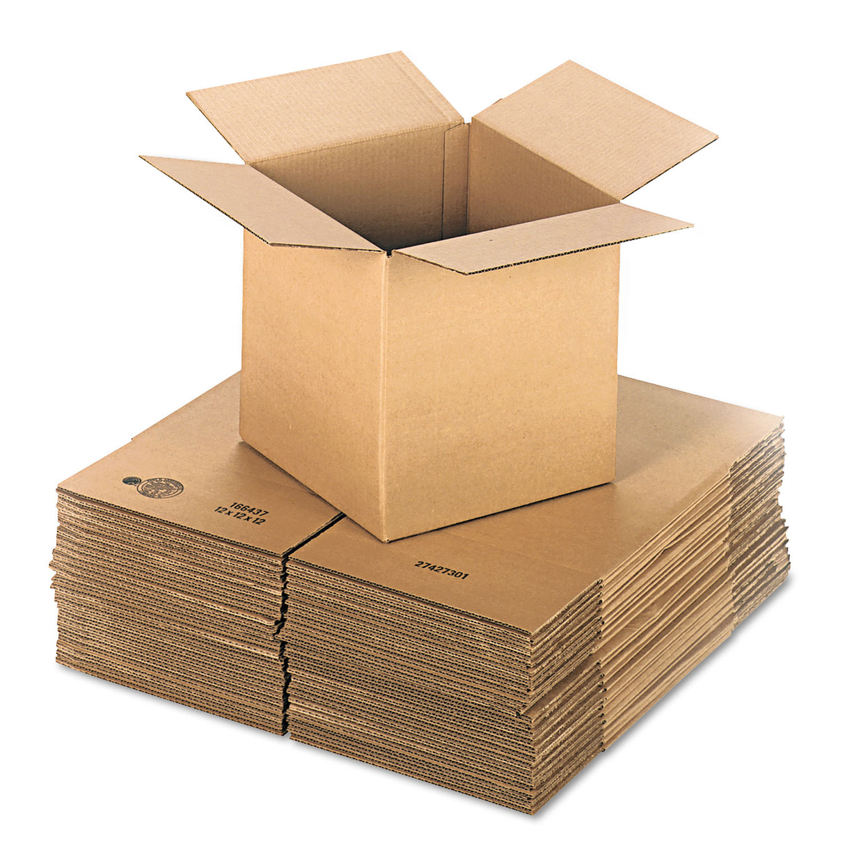 Universal Cubed Fixed-Depth Corrugated Shipping Boxes, Regular Slotted Container, X-Large, 12" x 12" x 12", Brown Kraft, 25/Bundle (UNV121212)