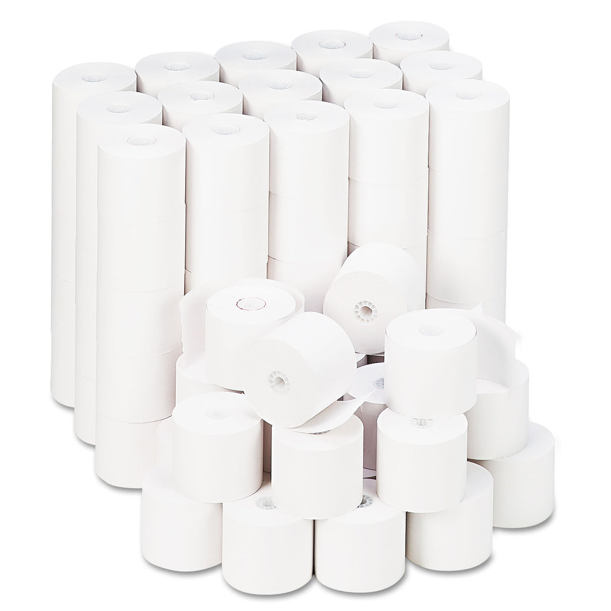 Universal Impact and Inkjet Print Bond Paper Rolls, 0.5" Core, 2.25" x 165 ft, White, 100/Carton (UNV22200)