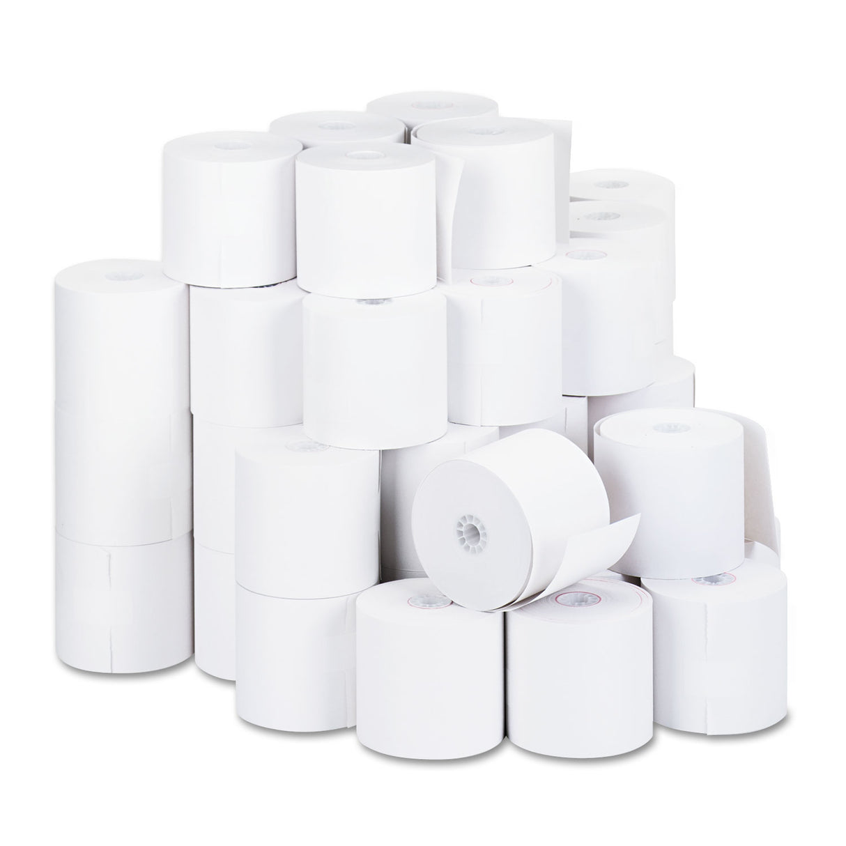 Universal Impact and Inkjet Print Bond Paper Rolls, 0.5" Core, 2.75" x 190 ft, White, 50/Carton (UNV32000)