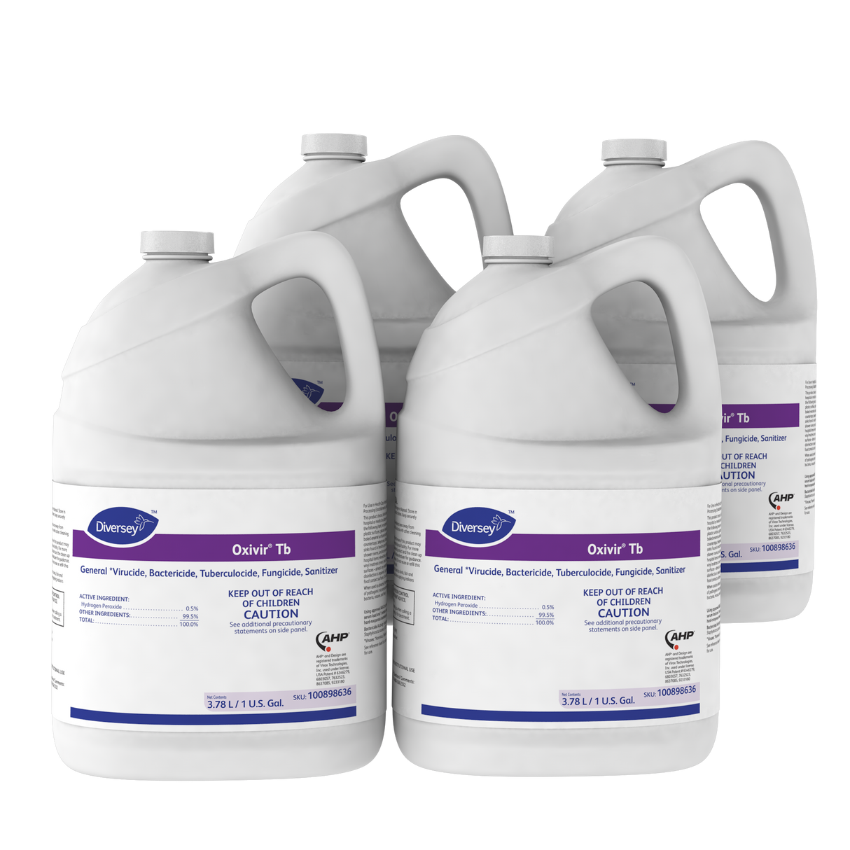Diversey Oxivir TB, Natural Cherry Almond Scent, 3.78 L Container, 4/Carton (100898636)