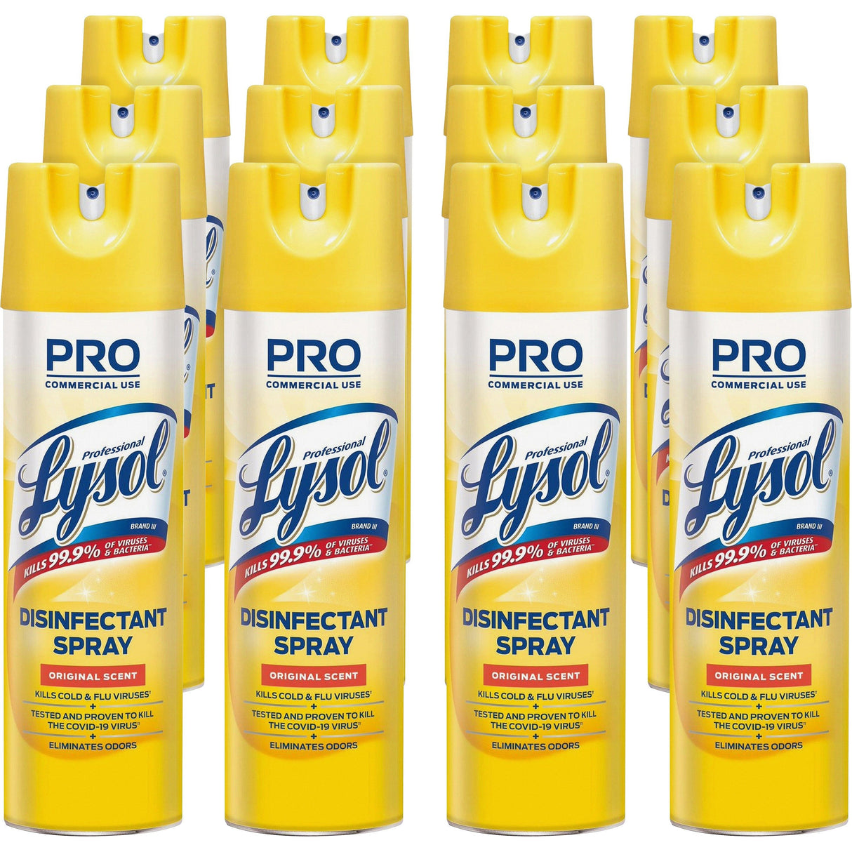 LysolÂ® Pro Disinfectant Spray, Original Scent, 12 Cans (04650CT)