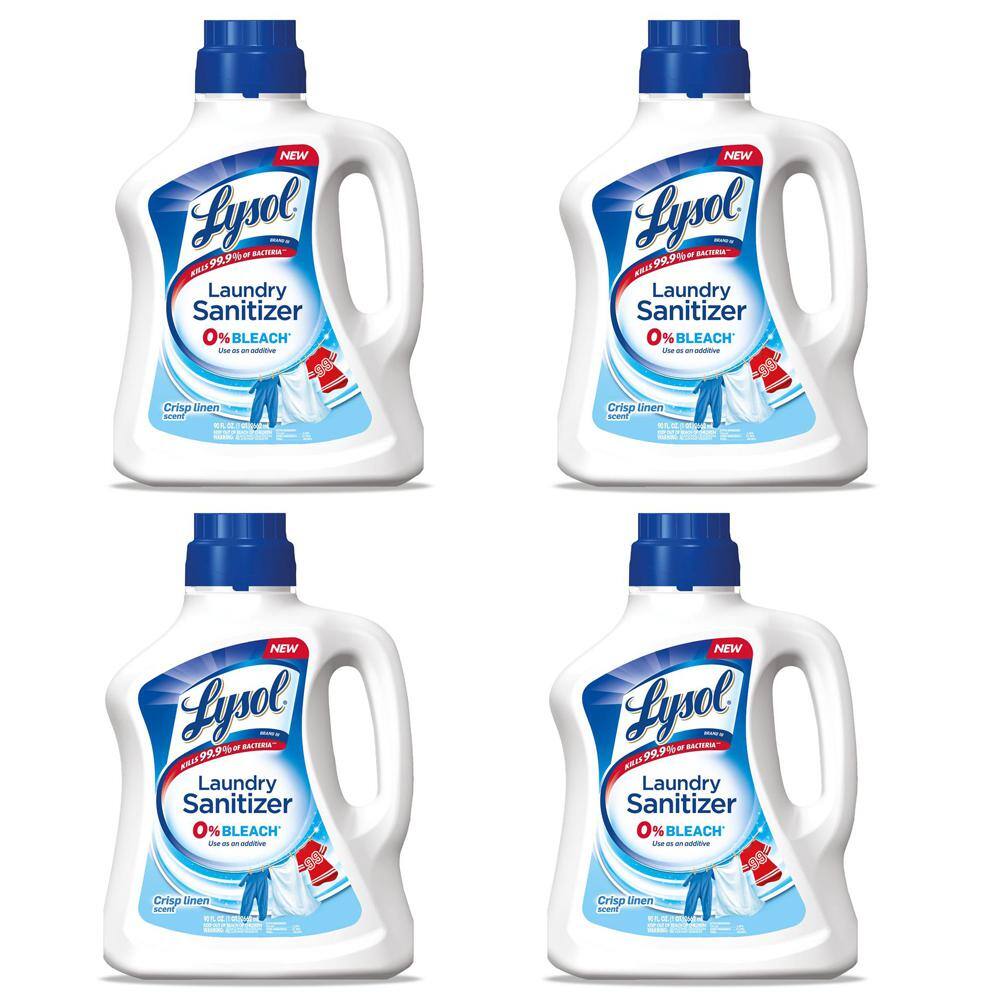 LysolÂ® Laundry Sanitizer, Crisp Linen, 90 oz. Bottle, 4 Bottles (95872)